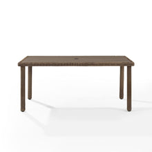 Load image into Gallery viewer, Bradenton Outdoor Wicker Dining Table Weathered Brown