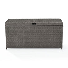 Load image into Gallery viewer, Palm Harbor Outdoor Wicker Storage Bin Weathered Gray