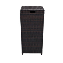 Load image into Gallery viewer, Palm Harbor Outdoor Wicker Trash Bin Brown