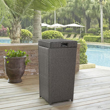 Load image into Gallery viewer, Palm Harbor Outdoor Wicker Trash Bin Weathered Gray