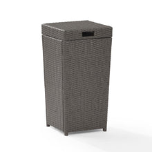 Load image into Gallery viewer, Palm Harbor Outdoor Wicker Trash Bin Weathered Gray