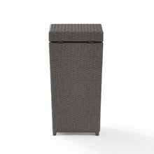 Load image into Gallery viewer, Palm Harbor Outdoor Wicker Trash Bin Weathered Gray