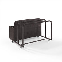 Load image into Gallery viewer, Palm Harbor Outdoor Wicker Pool Storage Caddy Brown