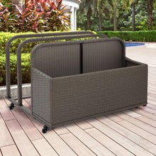 Load image into Gallery viewer, Palm Harbor Outdoor Wicker Pool Storage Caddy Weathered Gray
