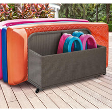 Load image into Gallery viewer, Palm Harbor Outdoor Wicker Pool Storage Caddy Weathered Gray