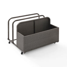 Load image into Gallery viewer, Palm Harbor Outdoor Wicker Pool Storage Caddy Weathered Gray