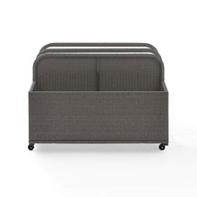 Load image into Gallery viewer, Palm Harbor Outdoor Wicker Pool Storage Caddy Weathered Gray