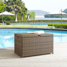 Load image into Gallery viewer, Bradenton Outdoor Wicker Storage Bin Weathered Brown
