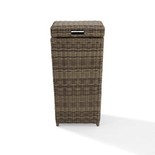 Load image into Gallery viewer, Bradenton Outdoor Wicker Trash Can Weathered Brown