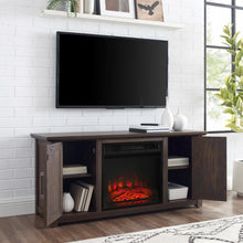 Load image into Gallery viewer, Camden 48" Low Profile Tv Stand W/Fireplace Dark Walnut