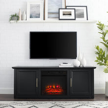 Load image into Gallery viewer, Camden 58" Low Profile Tv Stand W/Fireplace Black
