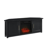 Load image into Gallery viewer, Camden 58" Corner Tv Stand W/Fireplace Black