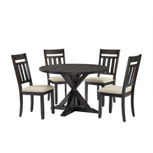 Load image into Gallery viewer, Hayden 5Pc Round Dining Set Slate - Table & 4 Slat Back Chairs