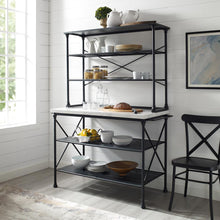 Load image into Gallery viewer, Madeleine Kitchen Island And Hutch Matte Black - Island & Hutch