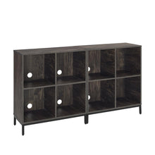 Load image into Gallery viewer, Jacobsen 2Pc Record Storage Cube Bookcase Set Brown Ash/Matte Black - 2 Bookcases