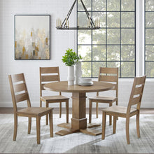 Load image into Gallery viewer, Joanna 5Pc Round Dining Set Rustic Brown - Round Table & 4 Ladder Back Chairs