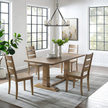 Load image into Gallery viewer, Joanna 5Pc Dining Set Rustic Brown - Table & 4 Ladder Back Chairs