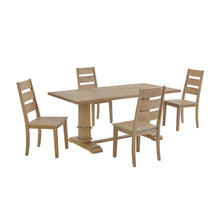 Load image into Gallery viewer, Joanna 5Pc Dining Set Rustic Brown - Table & 4 Ladder Back Chairs