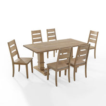 Load image into Gallery viewer, Joanna 7Pc Dining Set Rustic Brown - Table & 6 Ladder Back Chairs