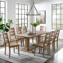 Load image into Gallery viewer, Joanna 9Pc Dining Set Rustic Brown - Table & 8 Ladder Back Chairs
