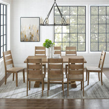 Load image into Gallery viewer, Joanna 9Pc Dining Set Rustic Brown - Table & 8 Ladder Back Chairs