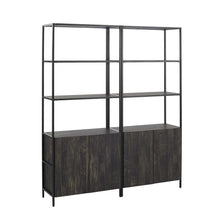 Load image into Gallery viewer, Jacobsen 2Pc Etagere Set Brown Ash/Matte Black - 2 Large Etageres