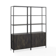 Load image into Gallery viewer, Jacobsen 2Pc Etagere Set Brown Ash/Matte Black - 2 Large Etageres