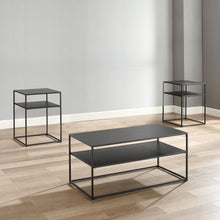 Load image into Gallery viewer, Braxton 3Pc Coffee Table Set Matte Black - Coffee Table & 2 End Tables