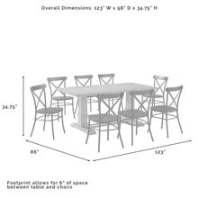 Load image into Gallery viewer, Joanna 9Pc Dining Set W/Camille Chairs Matte Black/ Rustic Brown - Table & 8 Chairs
