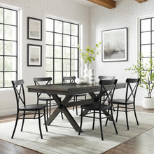 Load image into Gallery viewer, Hayden 7Pc Dining Set W/Camille Chairs Matte Black/ Slate - Table & 6 Chairs