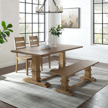 Load image into Gallery viewer, Joanna 4Pc Dining Set Rustic Brown - Table, Bench, & 2 Ladder Back Chairs