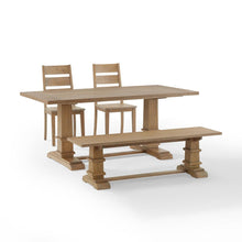 Load image into Gallery viewer, Joanna 4Pc Dining Set Rustic Brown - Table, Bench, & 2 Ladder Back Chairs