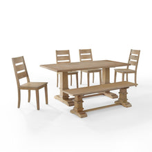 Load image into Gallery viewer, Joanna 6Pc Dining Set Rustic Brown - Table, Bench, & 4 Ladder Back Chairs