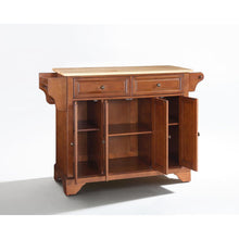 Load image into Gallery viewer, Lafayette Wood Top Full Size Kitchen Island/Cart Cherry/Natural