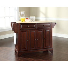 Load image into Gallery viewer, Lafayette Wood Top Full Size Kitchen Island/Cart Mahogany/Natural