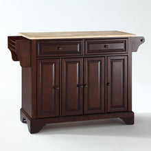 Load image into Gallery viewer, Lafayette Wood Top Full Size Kitchen Island/Cart Mahogany/Natural