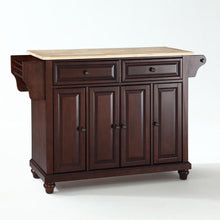 Load image into Gallery viewer, Cambridge Wood Top Full Size Kitchen Island/Cart Mahogany/Natural