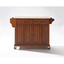 Load image into Gallery viewer, Full Size Wood Top Kitchen Cart Cherry/Natural