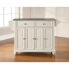 Load image into Gallery viewer, Cambridge Stainless Steel Top Full Size Kitchen Island/Cart White/Stainless Steel