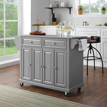 Load image into Gallery viewer, Full Size Stainless Steel Top Kitchen Cart Gray/Stainless Steel