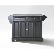 Load image into Gallery viewer, Lafayette Granite Top Full Size Kitchen Island/Cart Black/Gray
