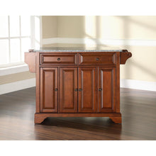 Load image into Gallery viewer, Lafayette Granite Top Full Size Kitchen Island/Cart Cherry/Gray