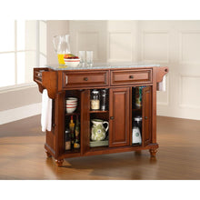 Load image into Gallery viewer, Cambridge Granite Top Full Size Kitchen Island/Cart Cherry/Gray
