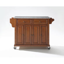 Load image into Gallery viewer, Full Size Granite Top Kitchen Cart Cherry/Gray