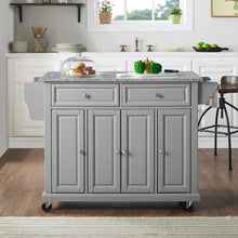 Load image into Gallery viewer, Full Size Granite Top Kitchen Cart Gray/Gray
