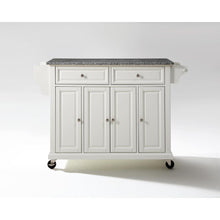 Load image into Gallery viewer, Full Size Granite Top Kitchen Cart White/Gray