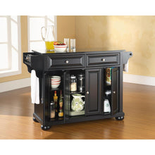Load image into Gallery viewer, Alexandria Granite Top Full Size Kitchen Island/Cart Black/Black