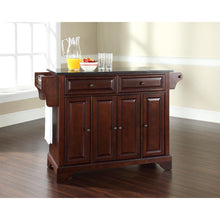 Load image into Gallery viewer, Lafayette Granite Top Full Size Kitchen Island/Cart Mahogany/Black