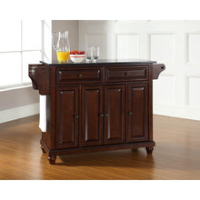 Load image into Gallery viewer, Cambridge Granite Top Full Size Kitchen Island/Cart Mahogany/Black
