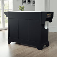 Load image into Gallery viewer, Lafayette Stone Top Full Size Kitchen Island/Cart Black/White